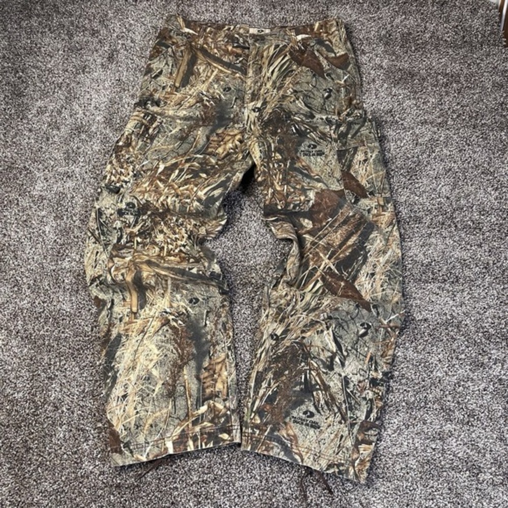 VTG Mossy Oak Duck Blind Camo Hunting Cargo Pants Mens Size 34x31 Baggy Grunge‎